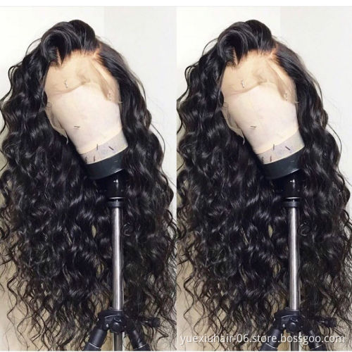 Water wave hair wigs 13*4 hair frontal transparent lace Hd lace good quality hair